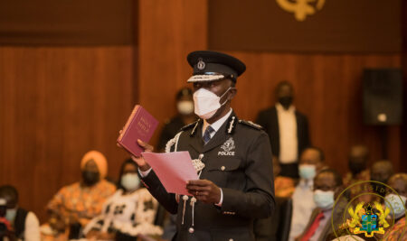 UPSA alumnus, Dr Dampare makes history as sworn into office as substantive IGP