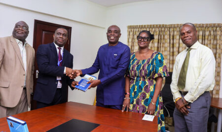 Director-General of the Internal Audit Agency, Dr. Eric Oduro Osae donates books to UPSA