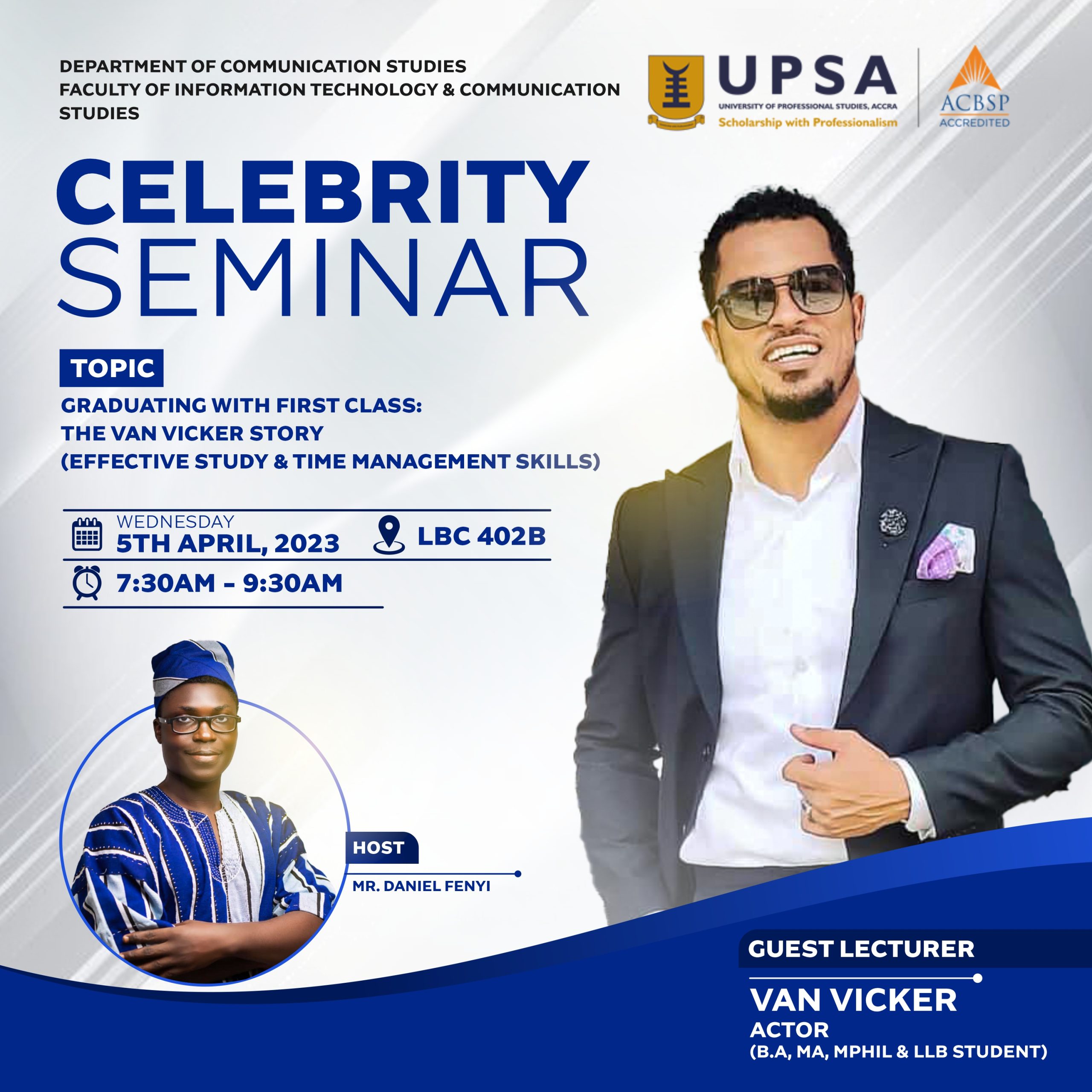 Celebrity Seminar | Department of Communication Studies