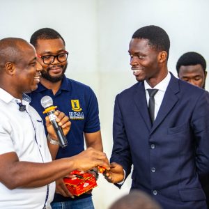 UPSA Vice-Chancellor celebrates Chocolate Day with students; promotes made-in-Ghana products